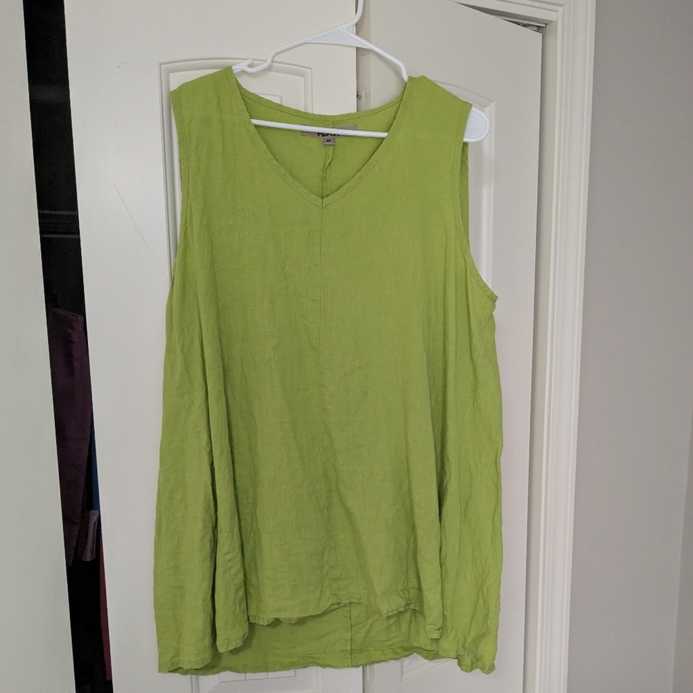 Lime Green Sleeveless Women's Top